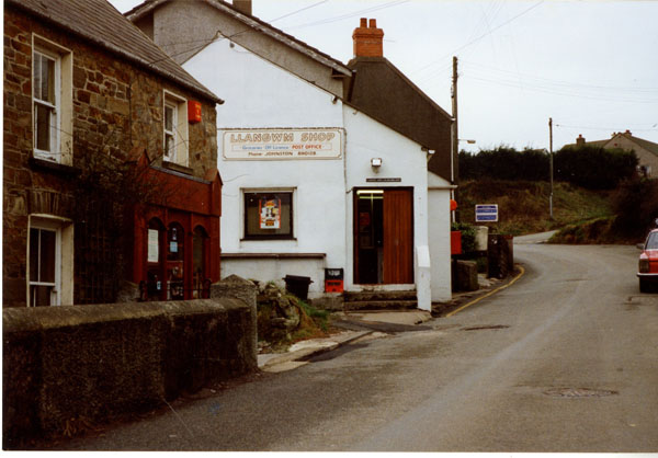 Coloured photograph of the Shop in Llangwm Main Street